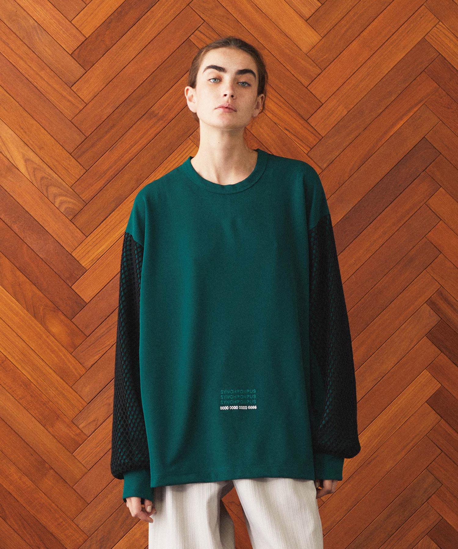 MESH LAYERED L/S PULLOVER