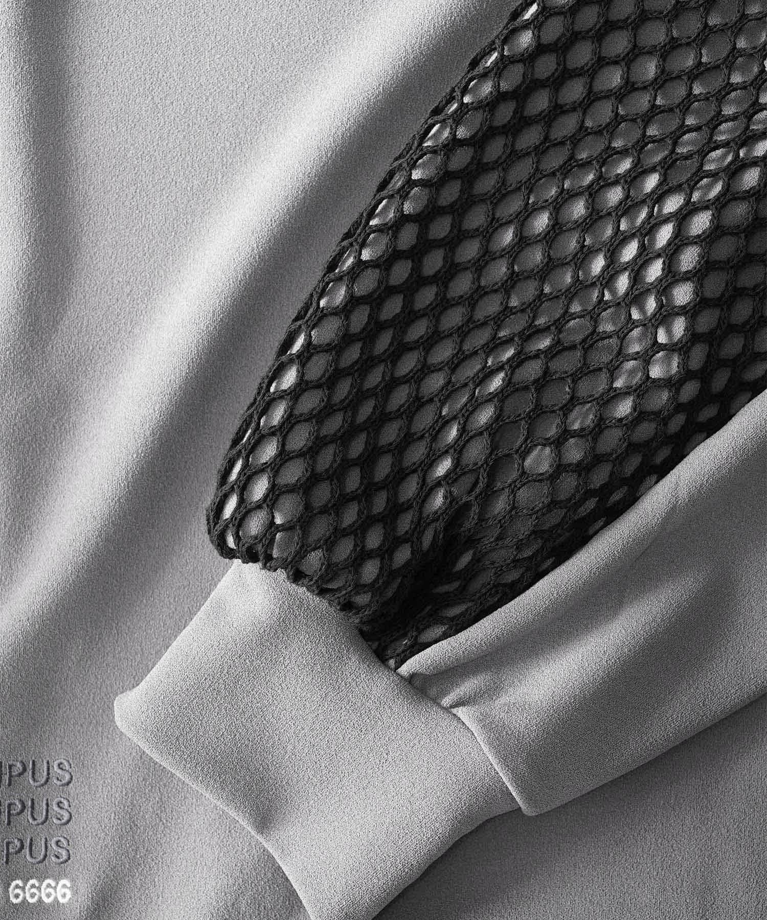 MESH LAYERED L/S PULLOVER