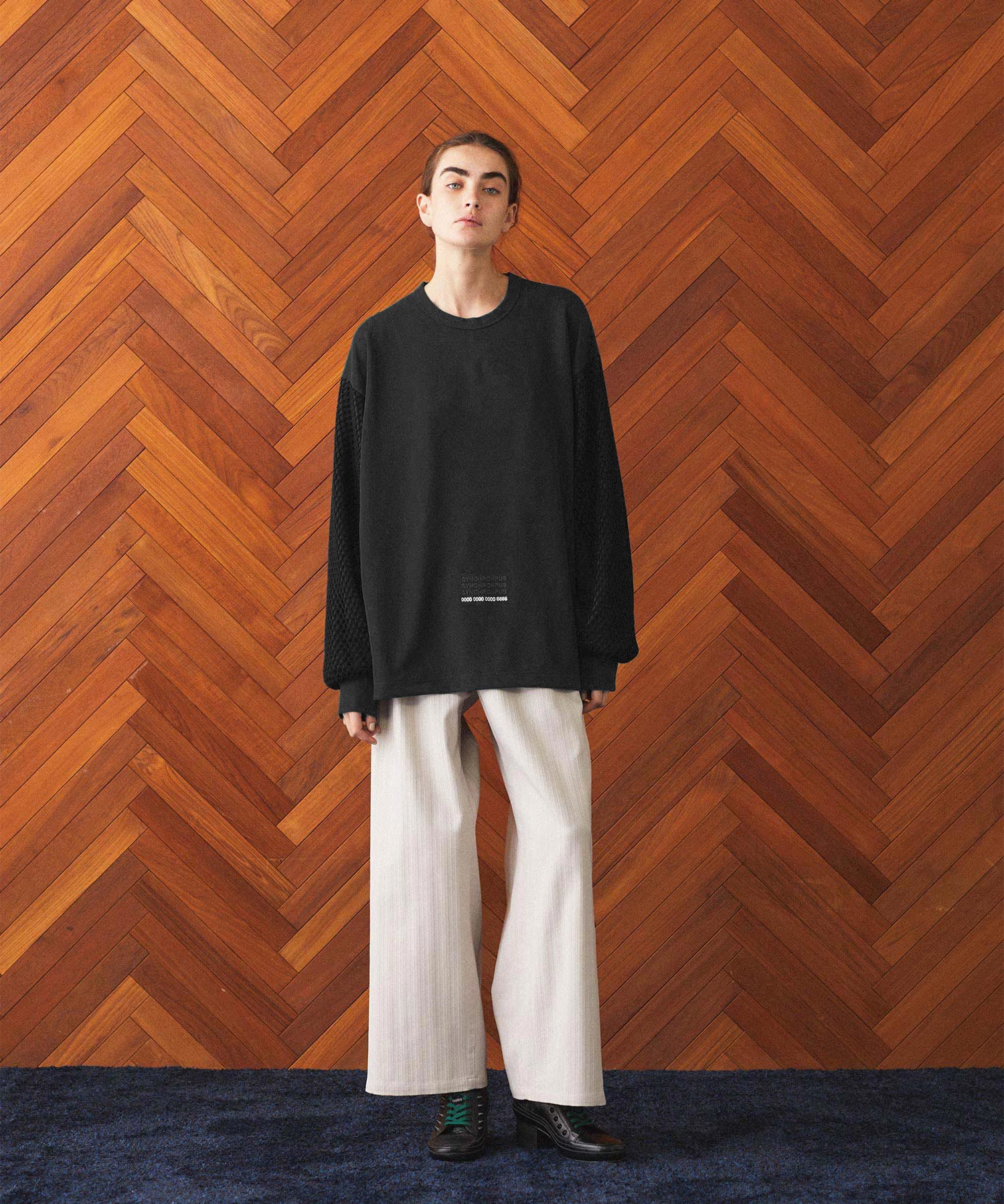 MESH LAYERED L/S PULLOVER