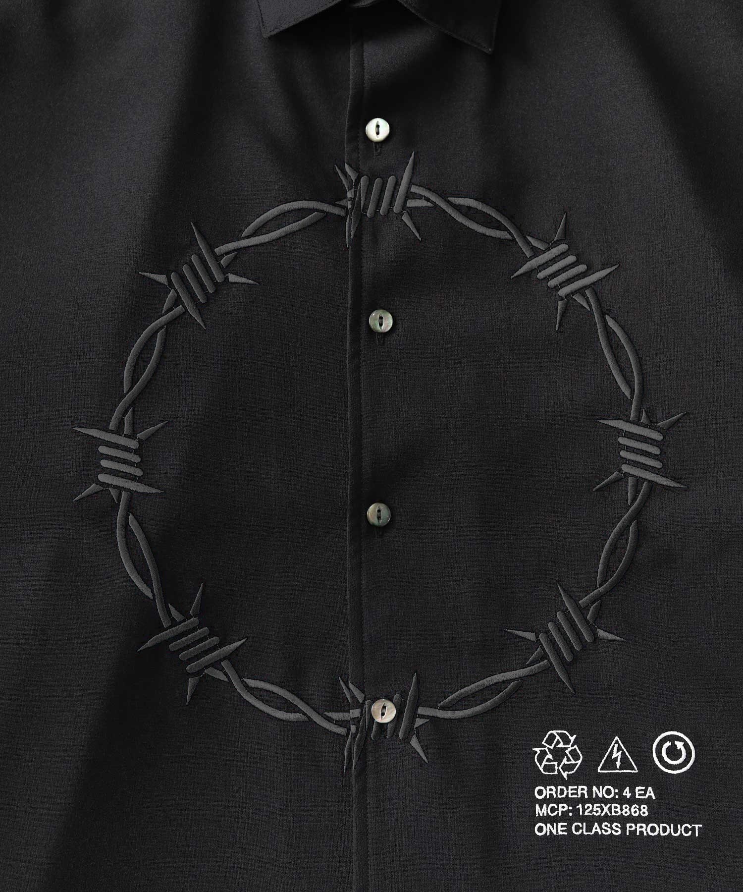 "BARBED WIRE"emb. L/S SHIRTS