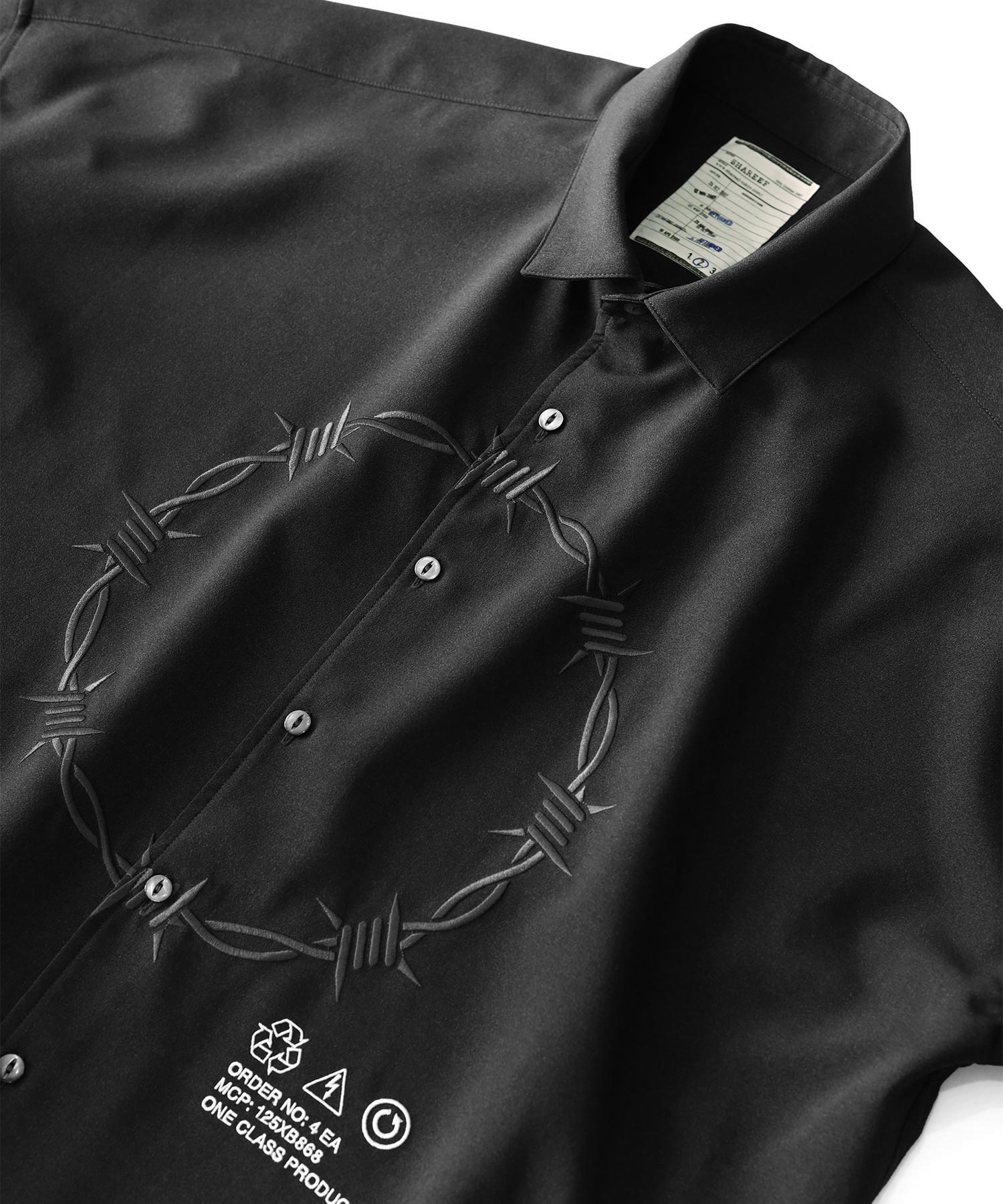 "BARBED WIRE"emb. L/S SHIRTS