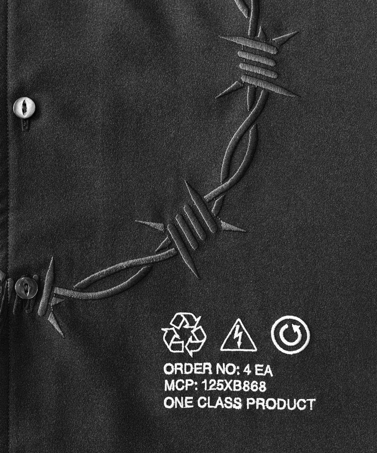 "BARBED WIRE"emb. L/S SHIRTS