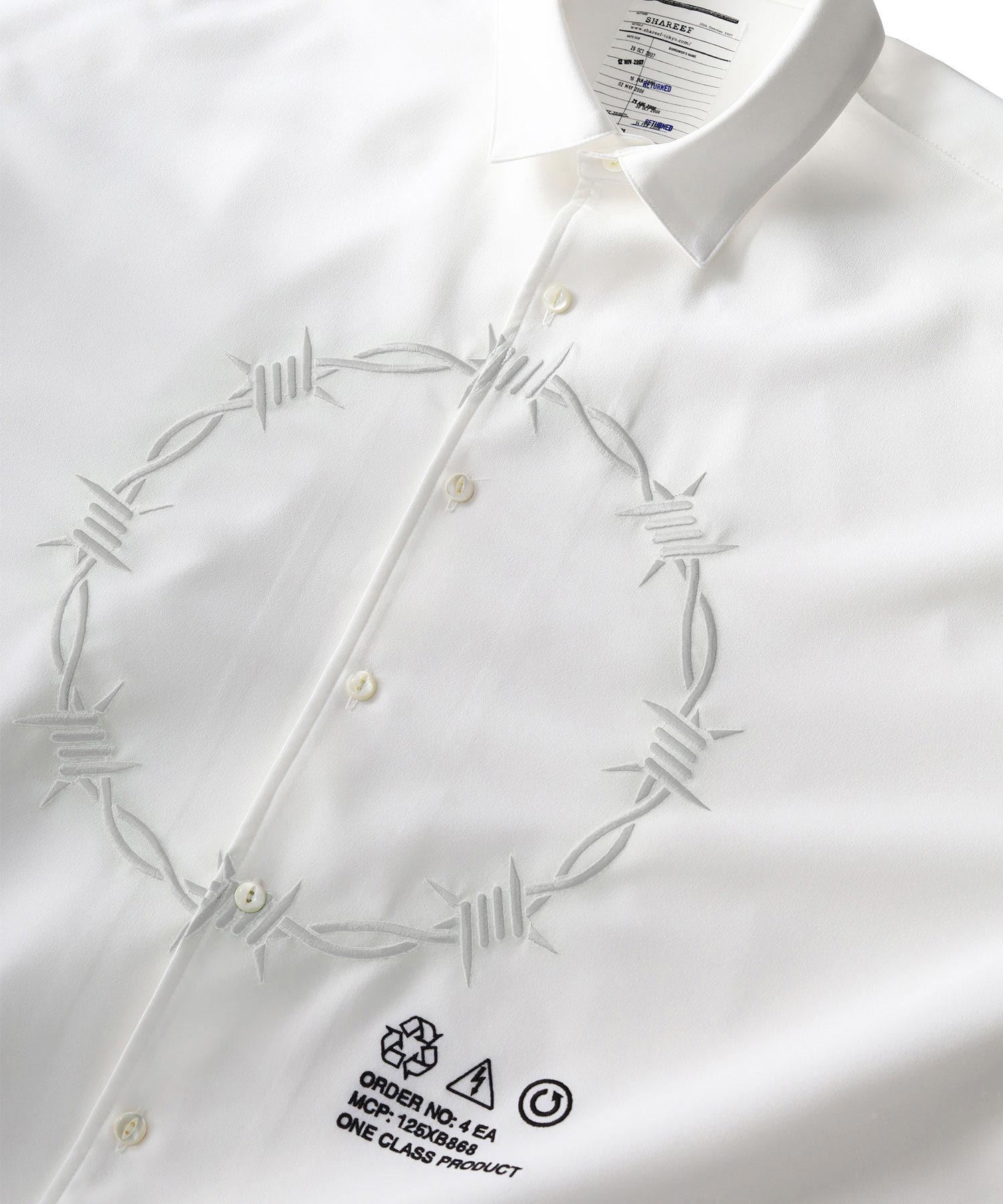 "BARBED WIRE"emb. L/S SHIRTS