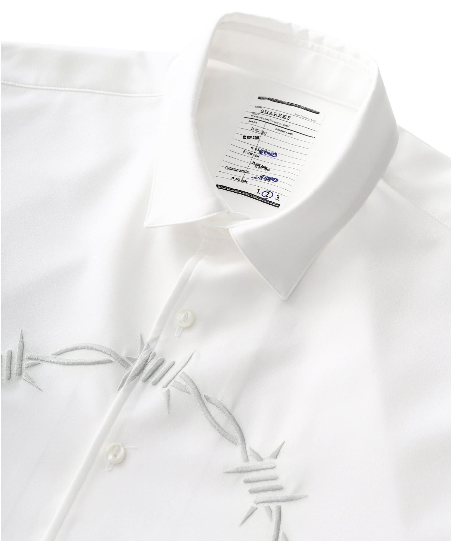 "BARBED WIRE"emb. L/S SHIRTS