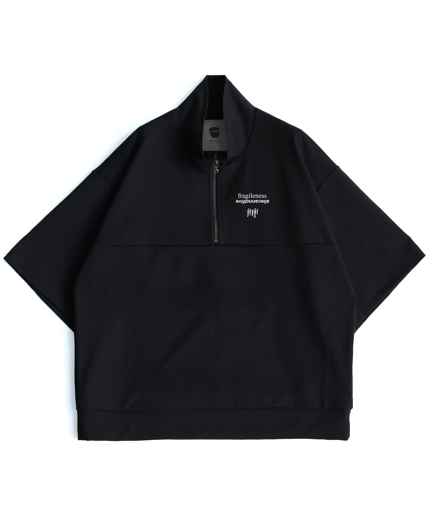 GEORGETTE JQ HALF-ZIP S/S