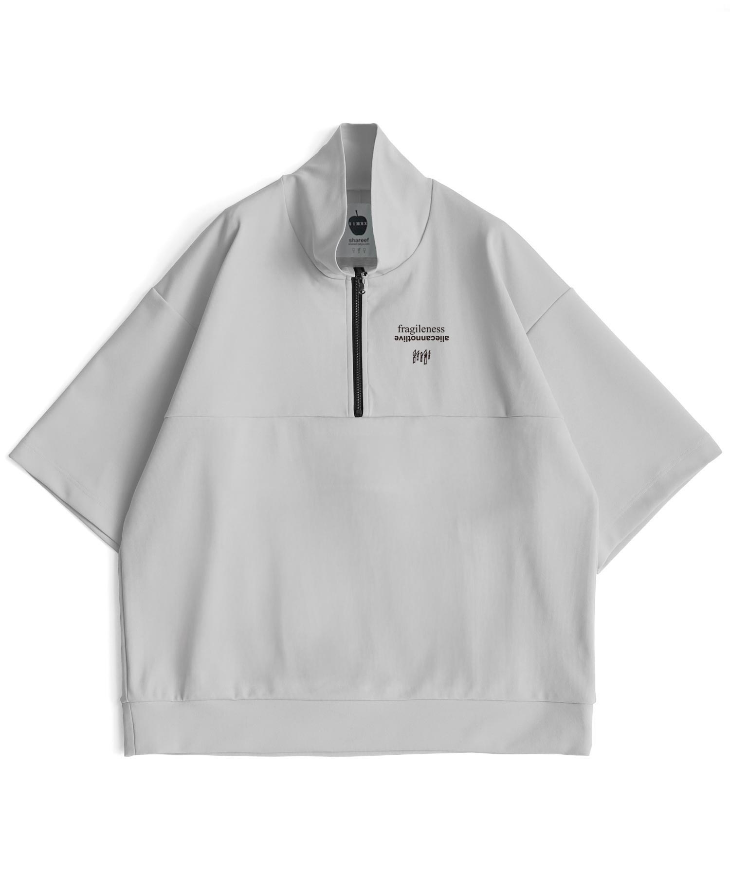 GEORGETTE JQ HALF-ZIP S/S