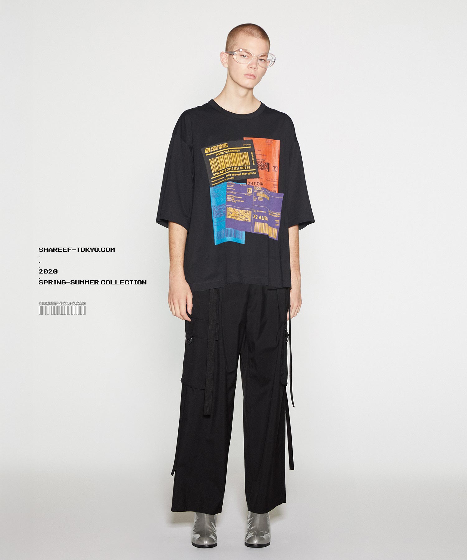 シャリーフ SHAREEF 総柄 DRAWING PT V-NECK BIG-T SHAREEF シャリーフ DRAWING PT S/S BIG SHIRTS 総柄 シャツ