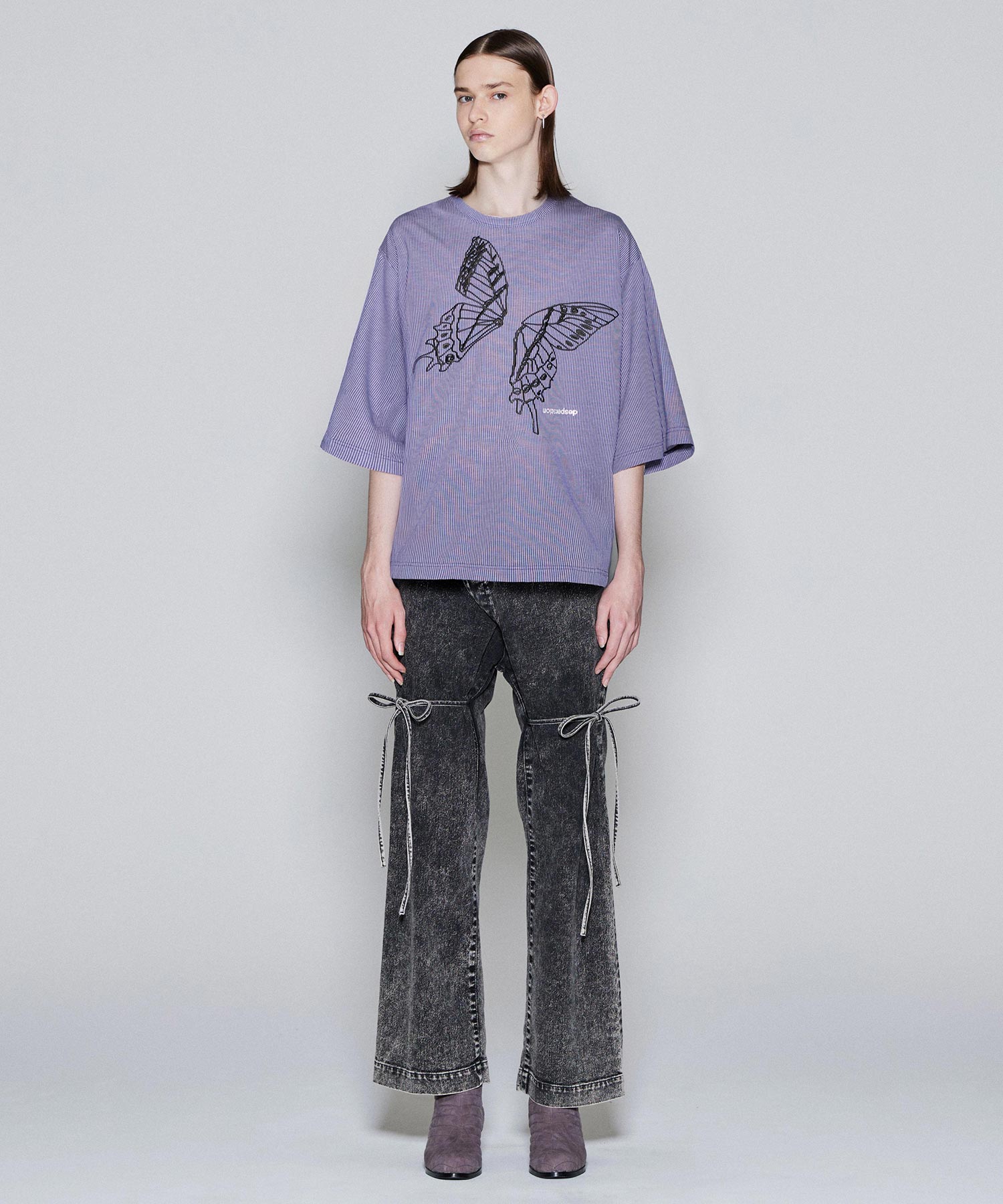 SEA RIE シー　ベロアショートネイビークルーT SHAREEF ONLINE SHOP / STRIPE JQ S/S BIG T