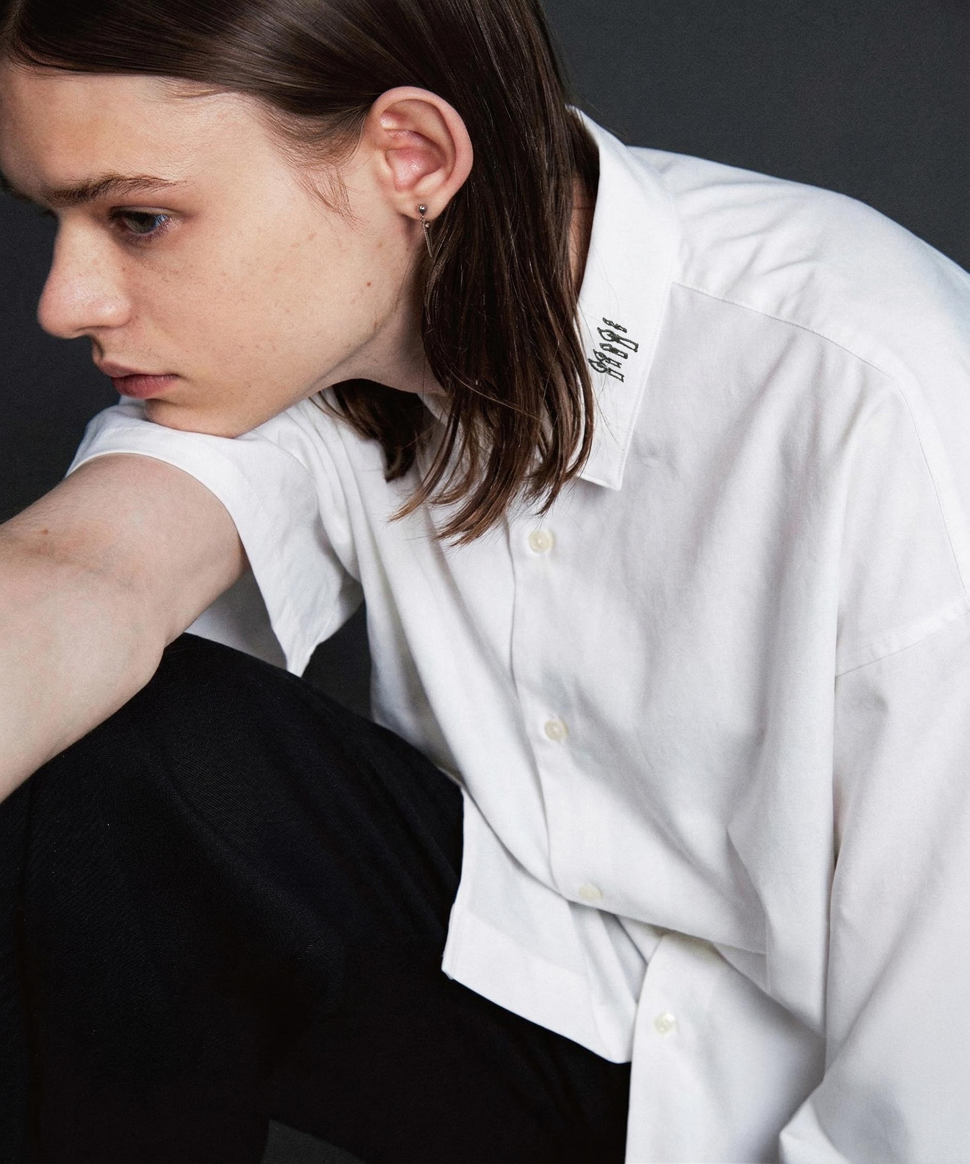 "CANDLE" emb. S/S BIG SHIRTS