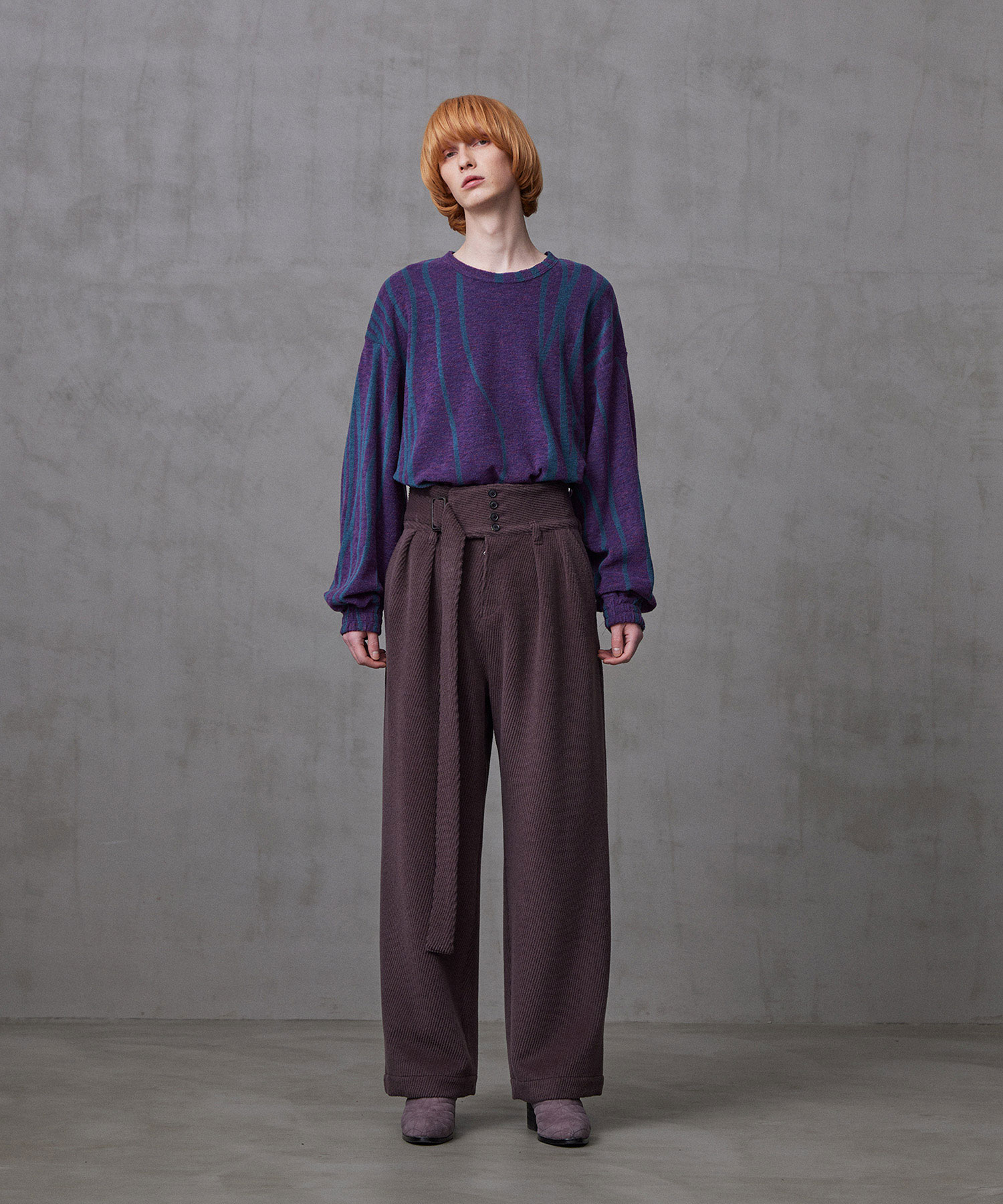 SHAREEF ONLINE SHOP / ANGORA MELTON WIDE PANTS