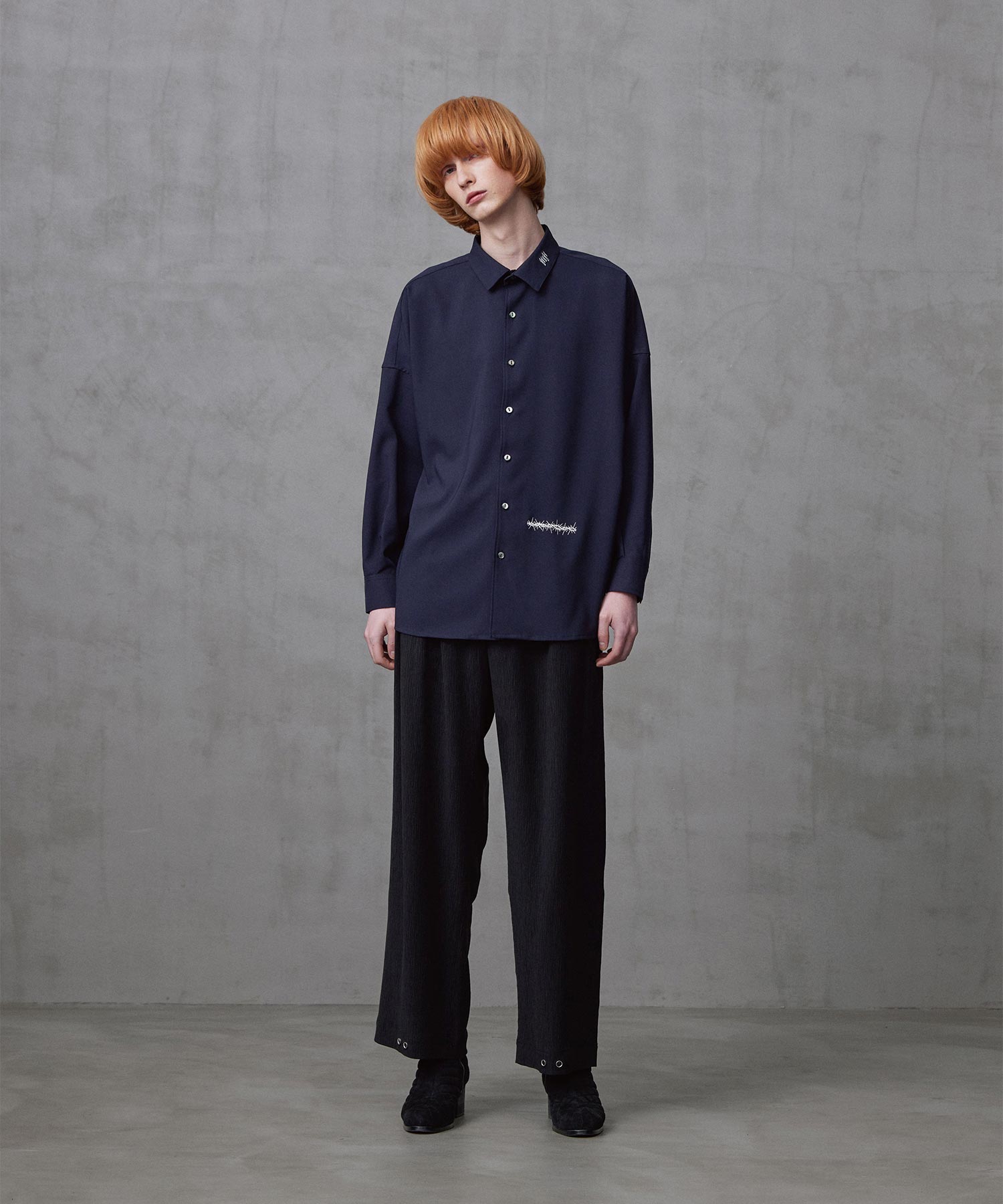 NEW限定品 BARBED WIRE emb. L/S SHIRTS ボルドー shareef | erational.com