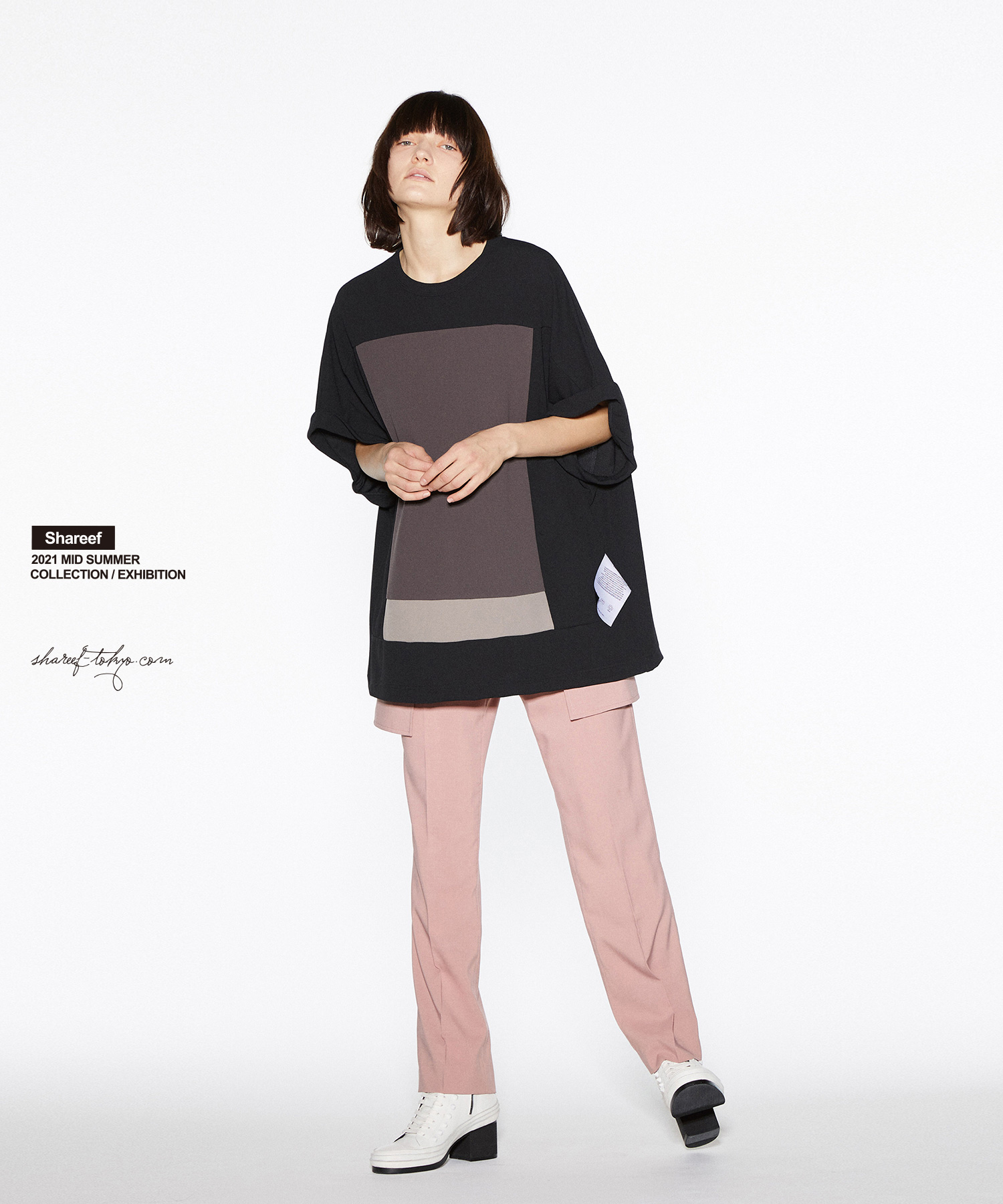 GEORGETTE JQ SQUARE DOLMAN S/S T