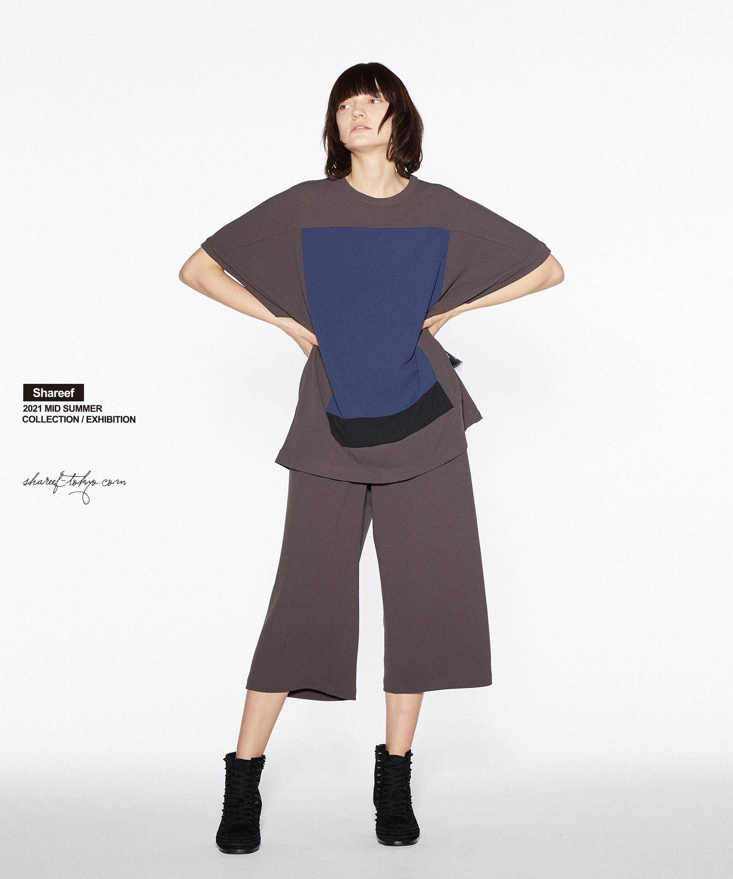 GEORGETTE JQ SQUARE DOLMAN S/S T