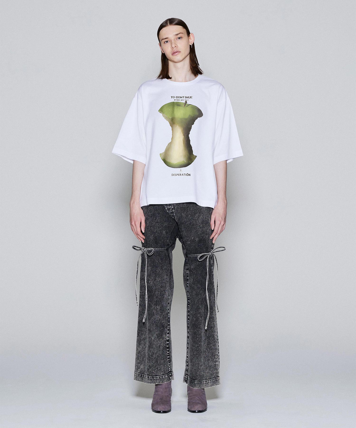 SHAREEF シャリーフ オーバーサイズ Tシャツ APPLE りんご