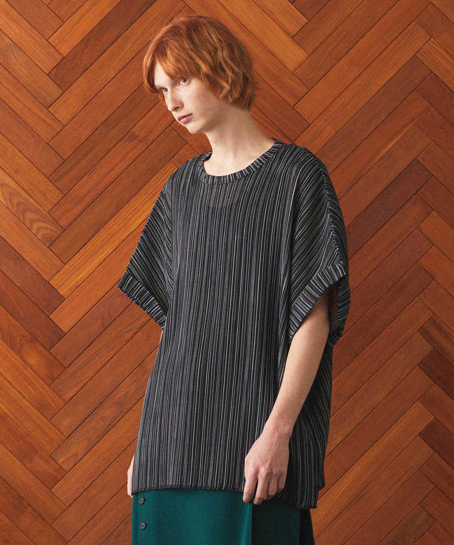 PLEATS DOLMAN S/S T