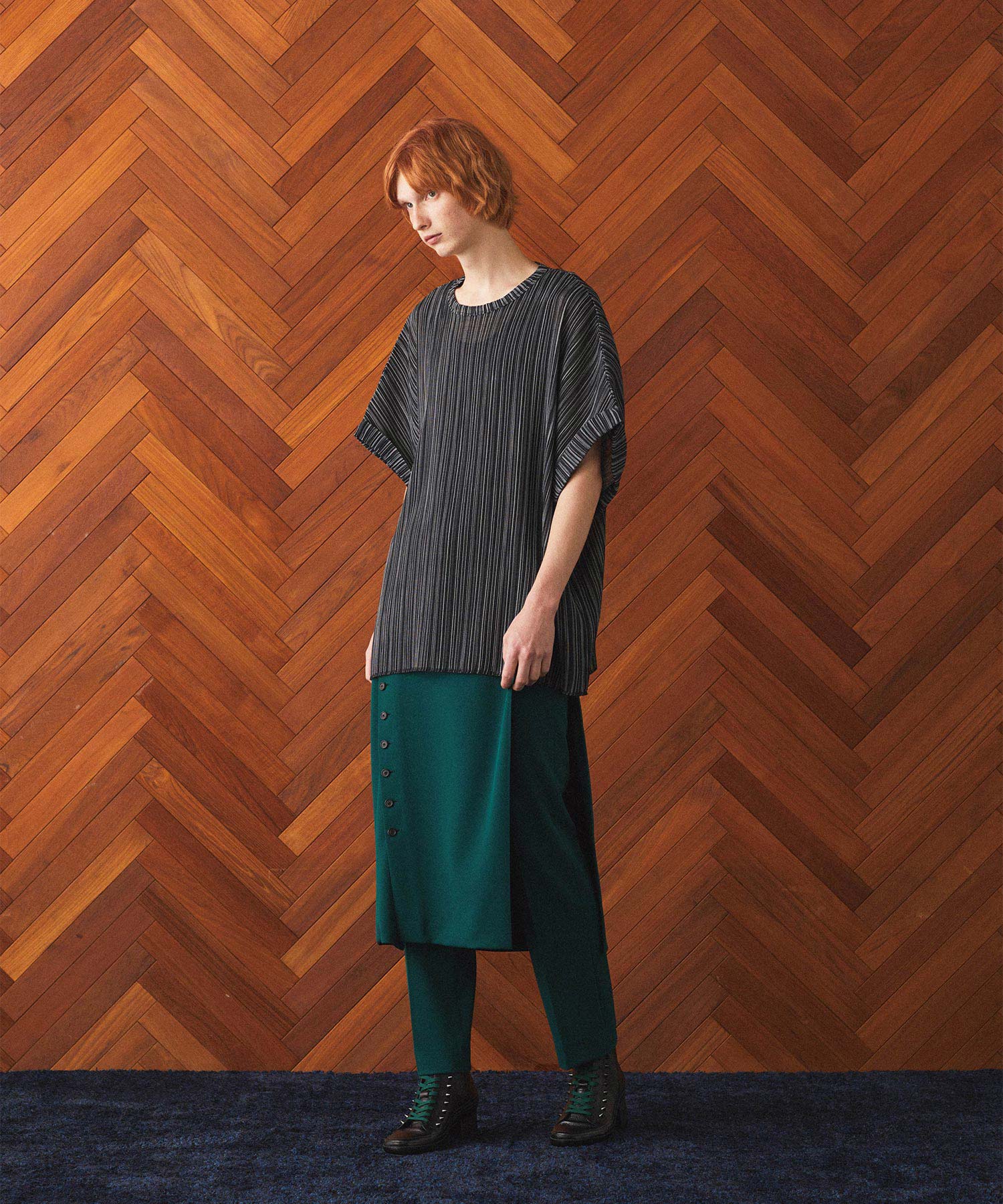 PLEATS DOLMAN S/S T