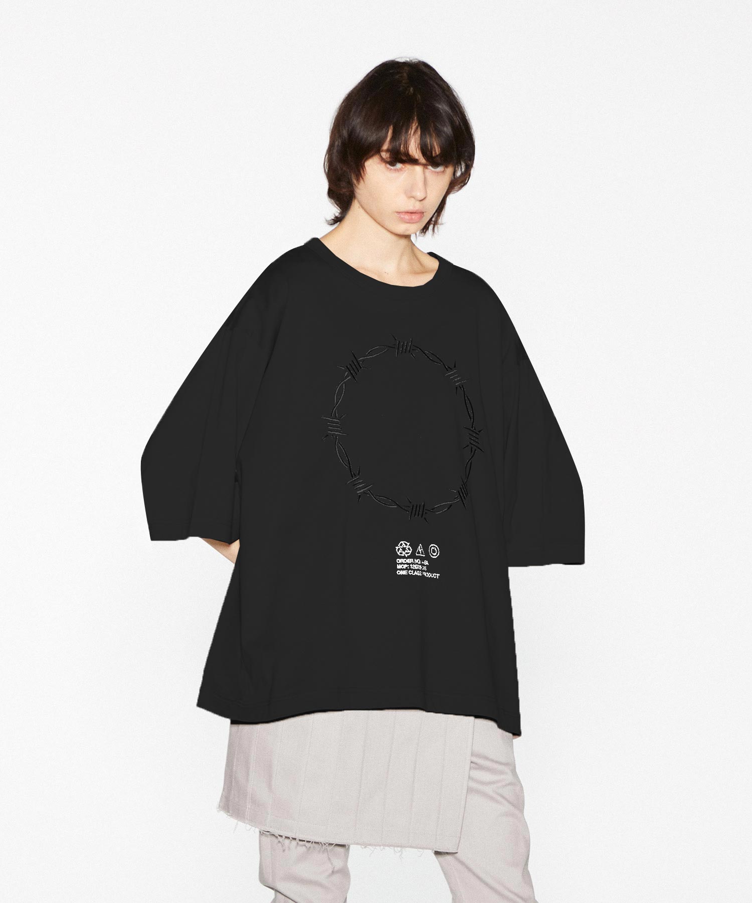 SHAREEF ’BARBED WIRE’emb. S/S BIG T SHAREEF ONLINE SHOP / 