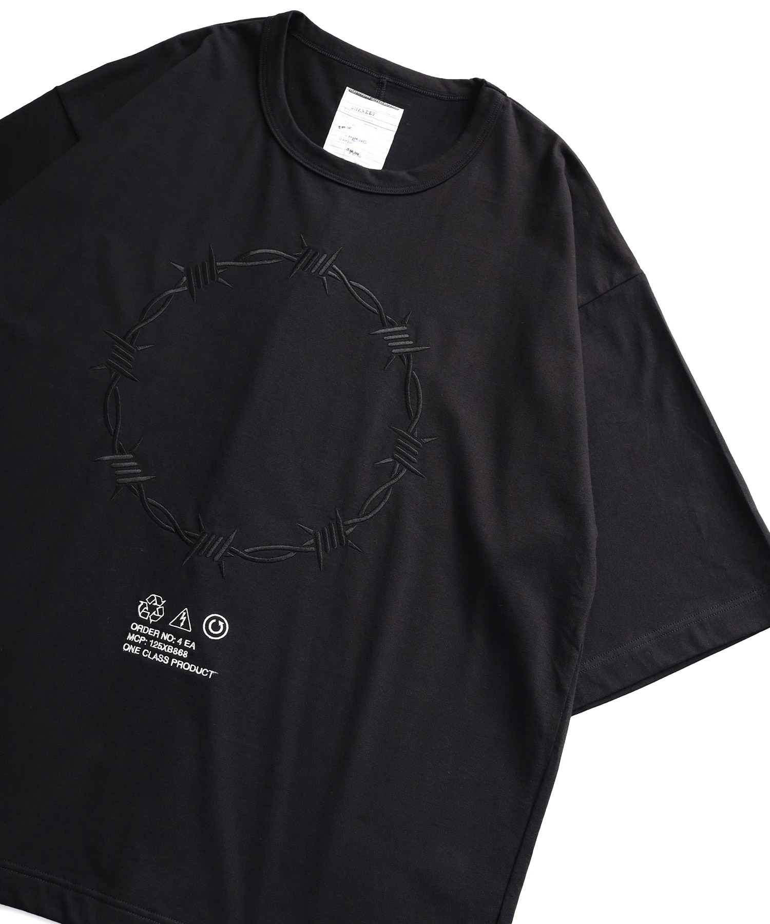 "BARBED WIRE"emb. S/S BIG T