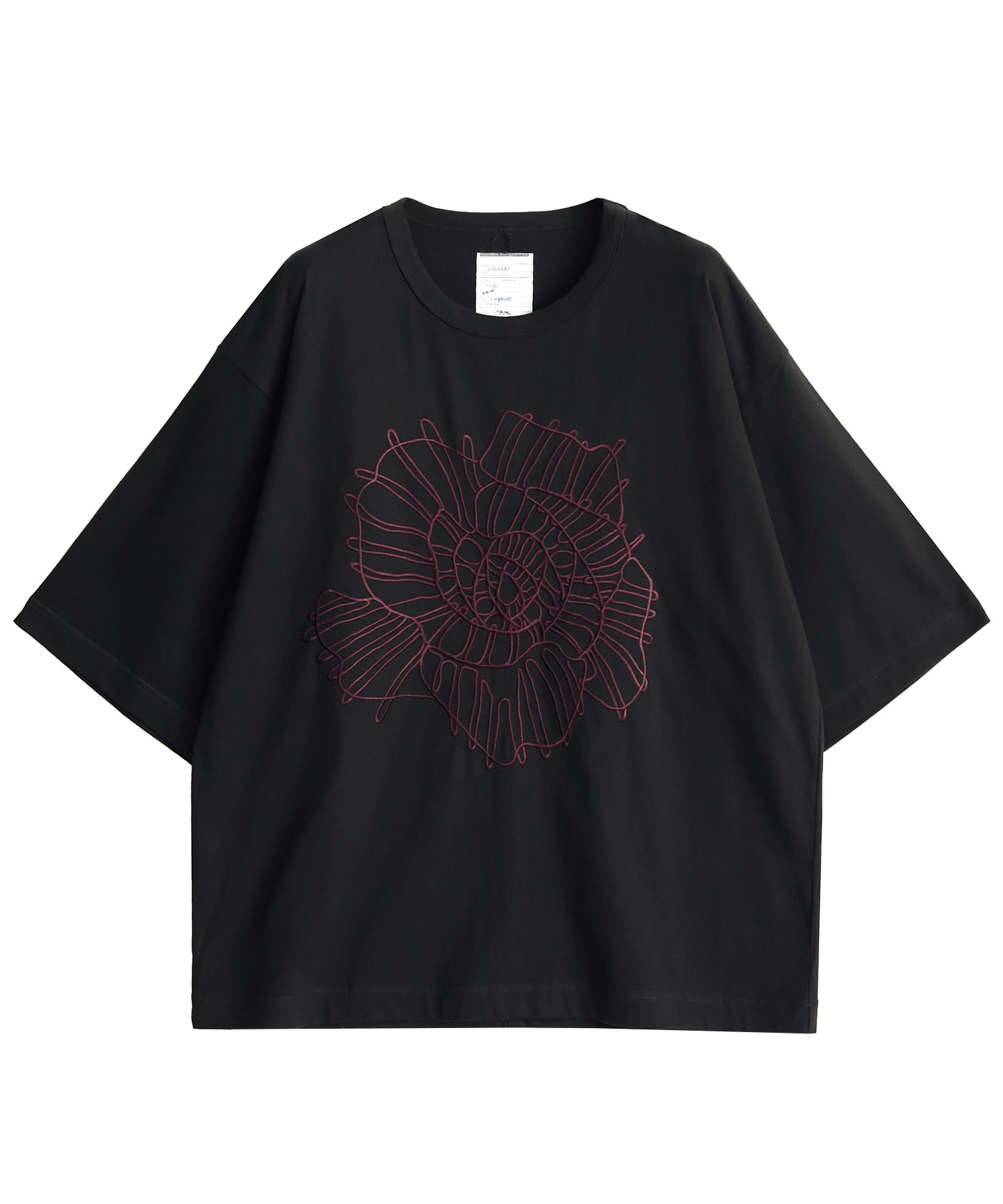 ABSTRACT FLOWERemb. S/S BIG T