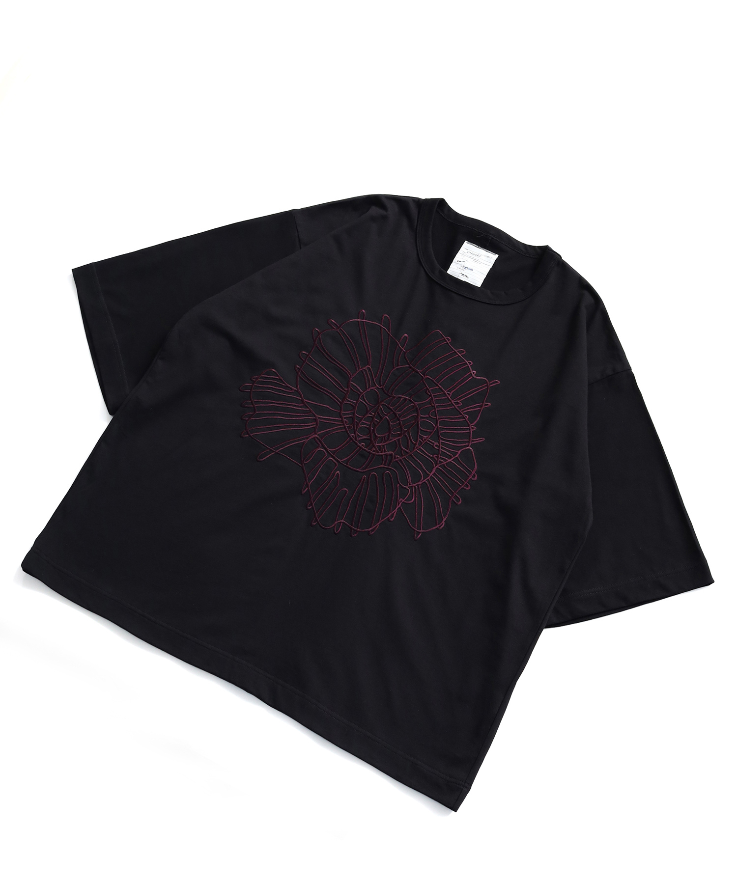 ABSTRACT FLOWERemb. S/S BIG T