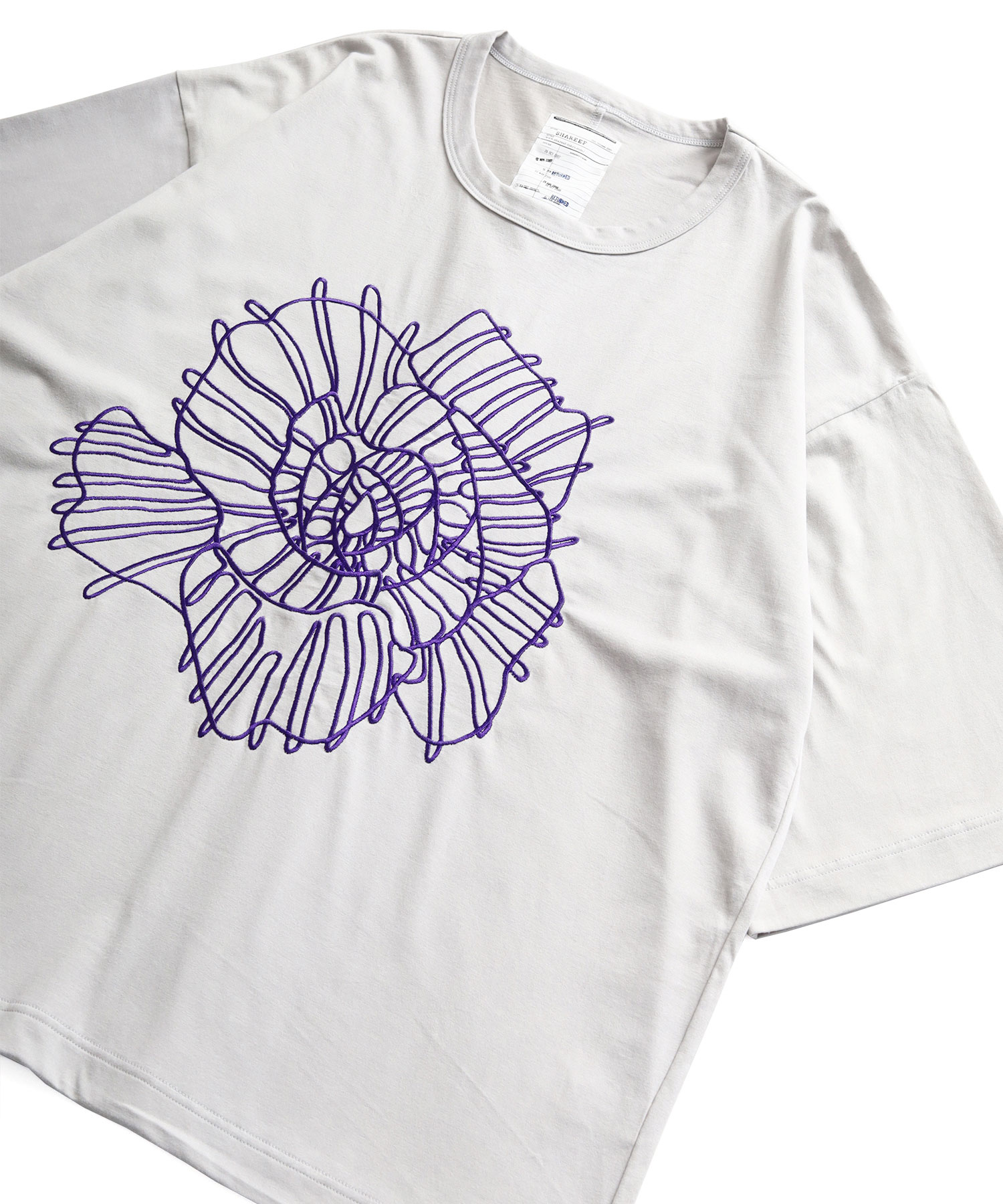 ABSTRACT FLOWERemb. S/S BIG T