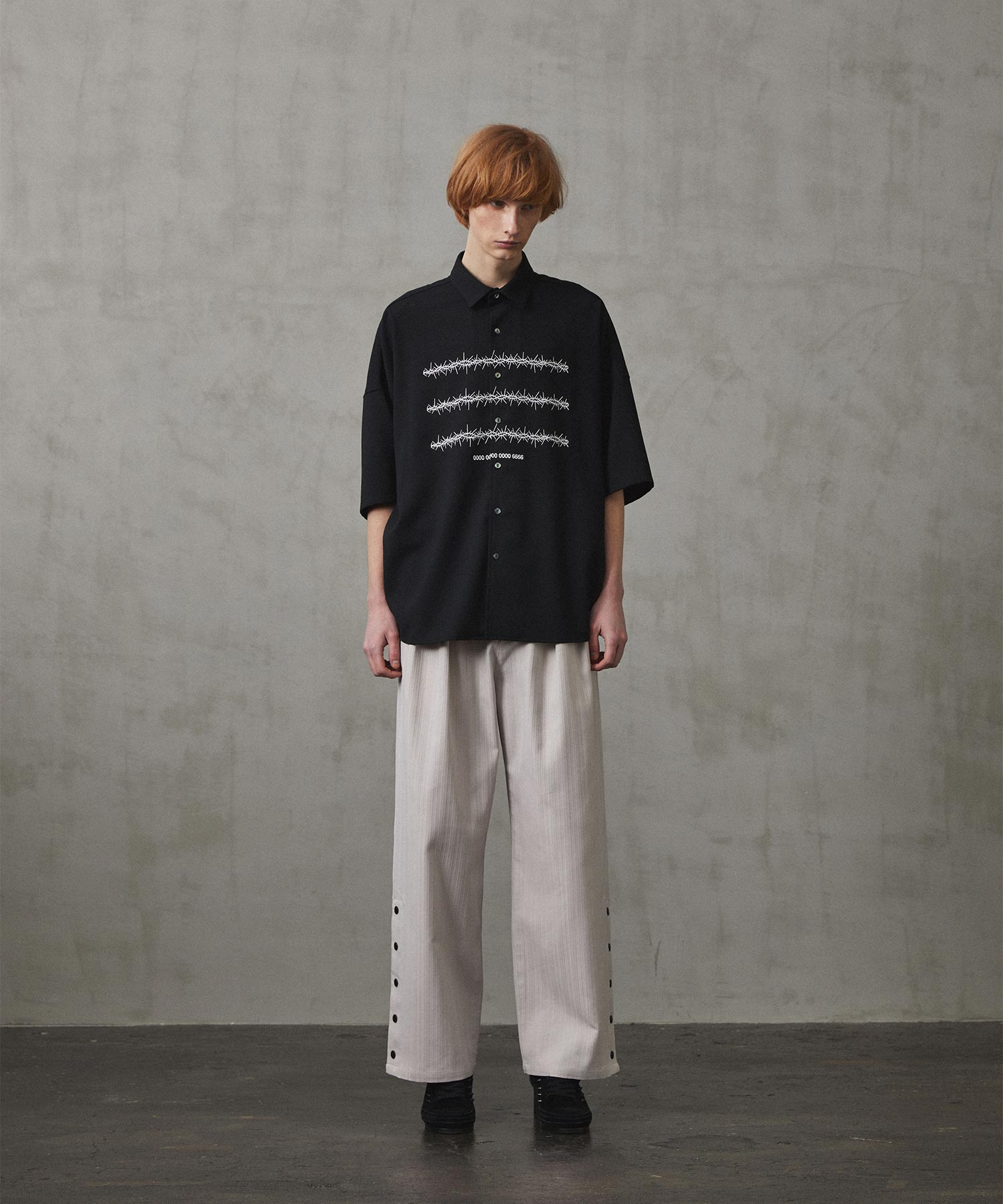 "BARBED WIRE"emb. S/S SHIRTS