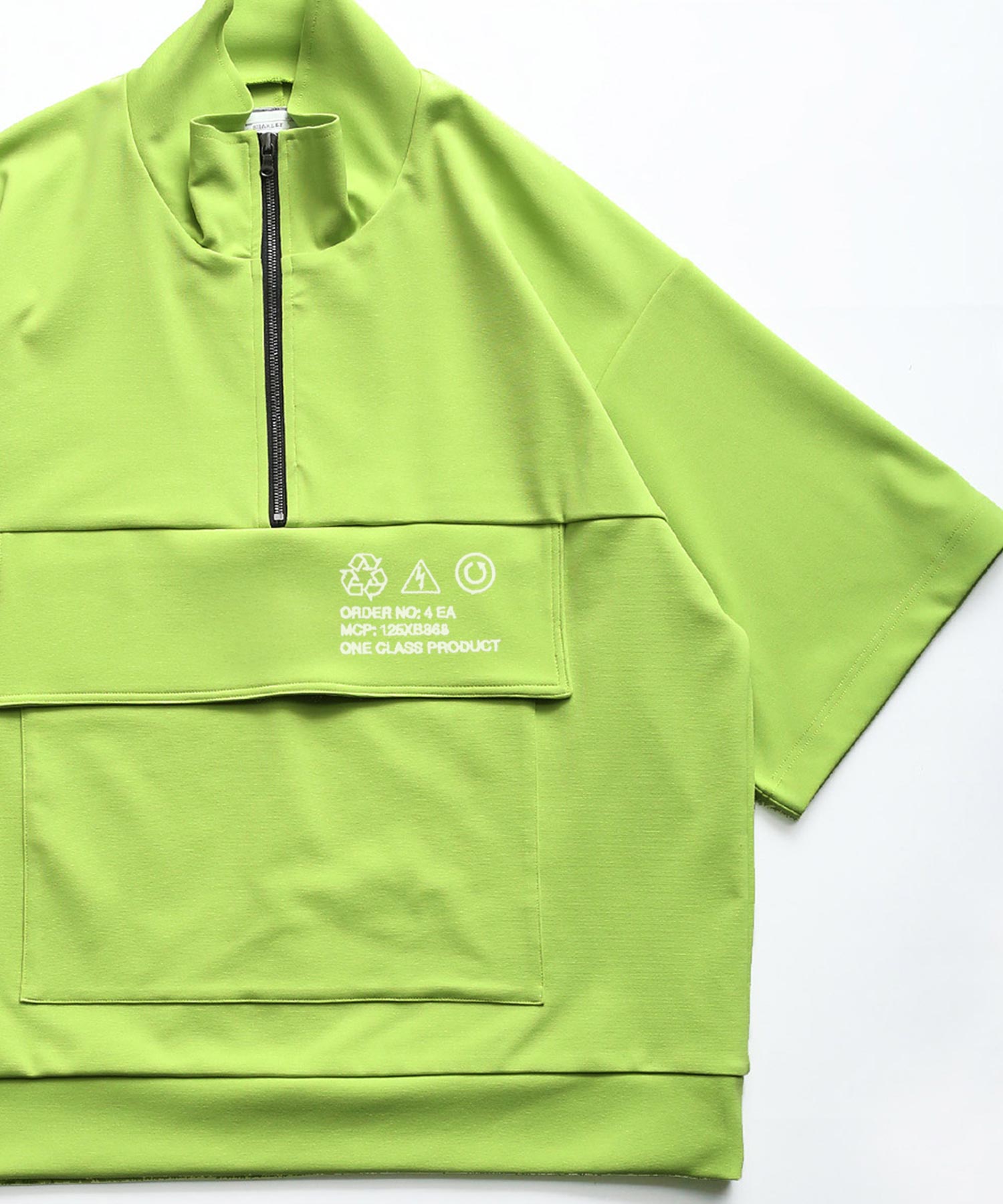 SHAREEF ONLINE SHOP / GEORGETTE JQ HALF-ZIP S/S