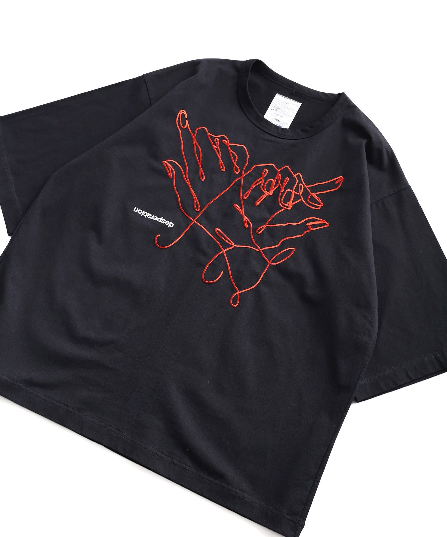 "HAND EMB." S/S BIG T