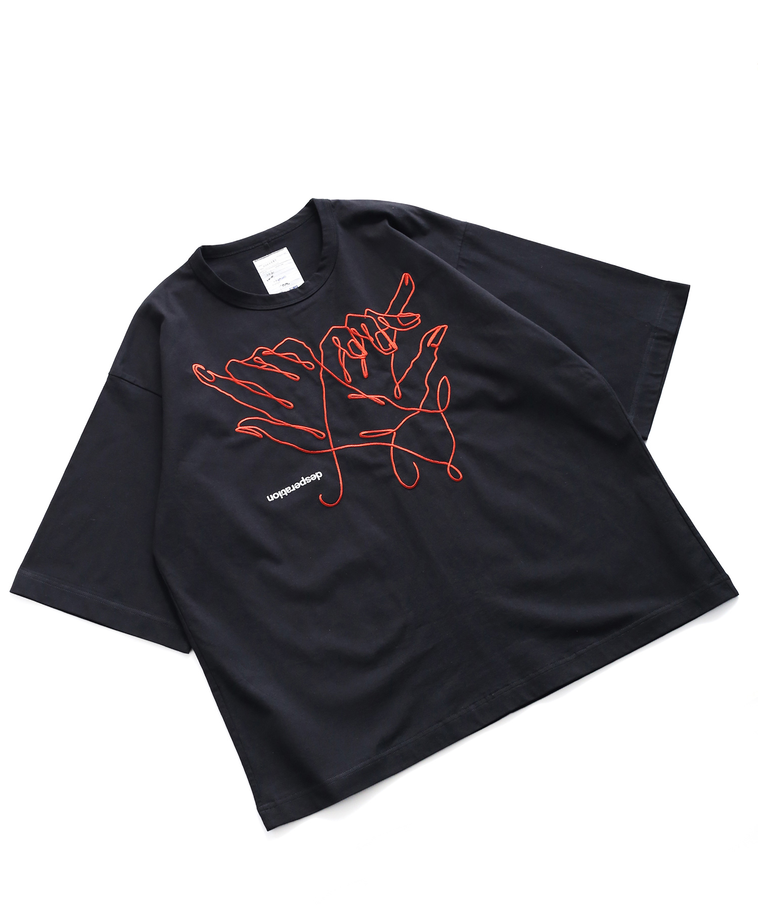 "HAND EMB." S/S BIG T