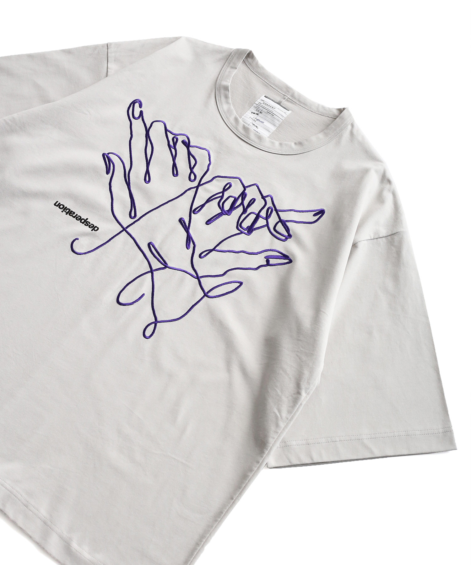 "HAND EMB." S/S BIG T