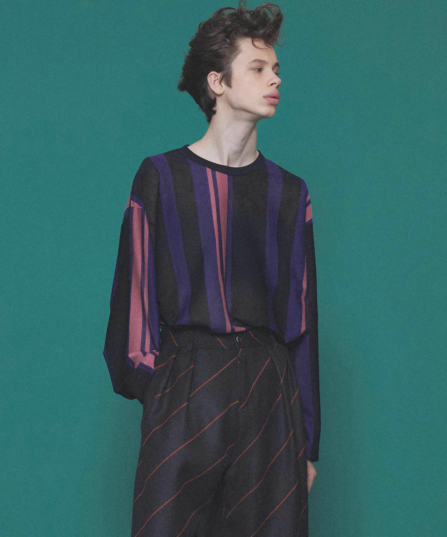 BE MALTI STRIPE L/S PULL-OVER