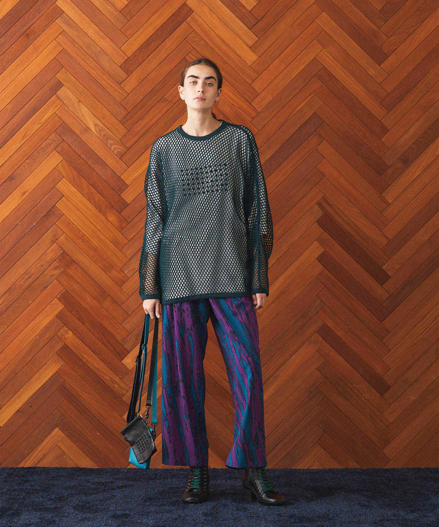 SHAREEF ONLINE SHOP / BRUSH PAINT WIDE PANTS