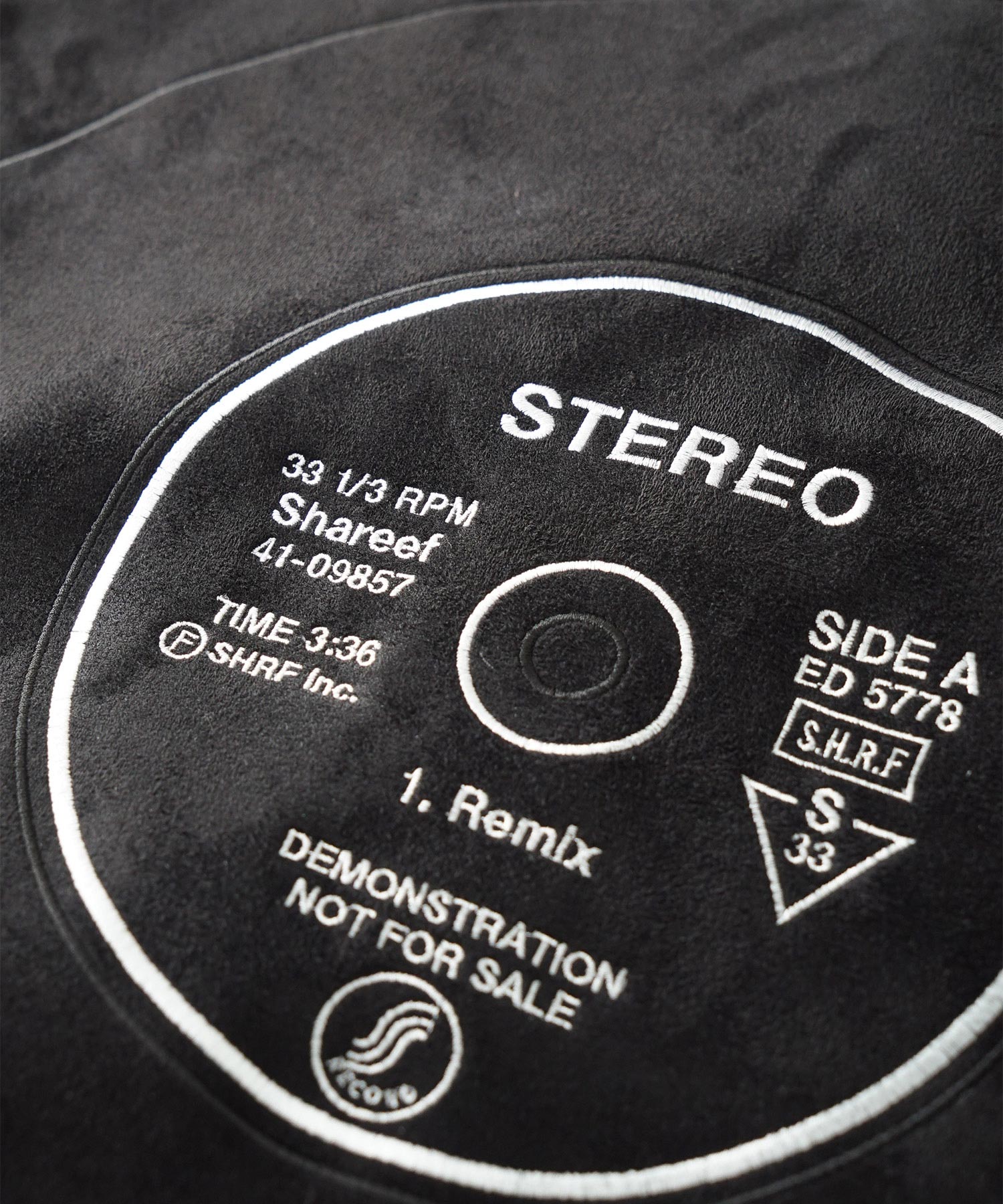 "RECORD" MICRO SUEDE SWEAT