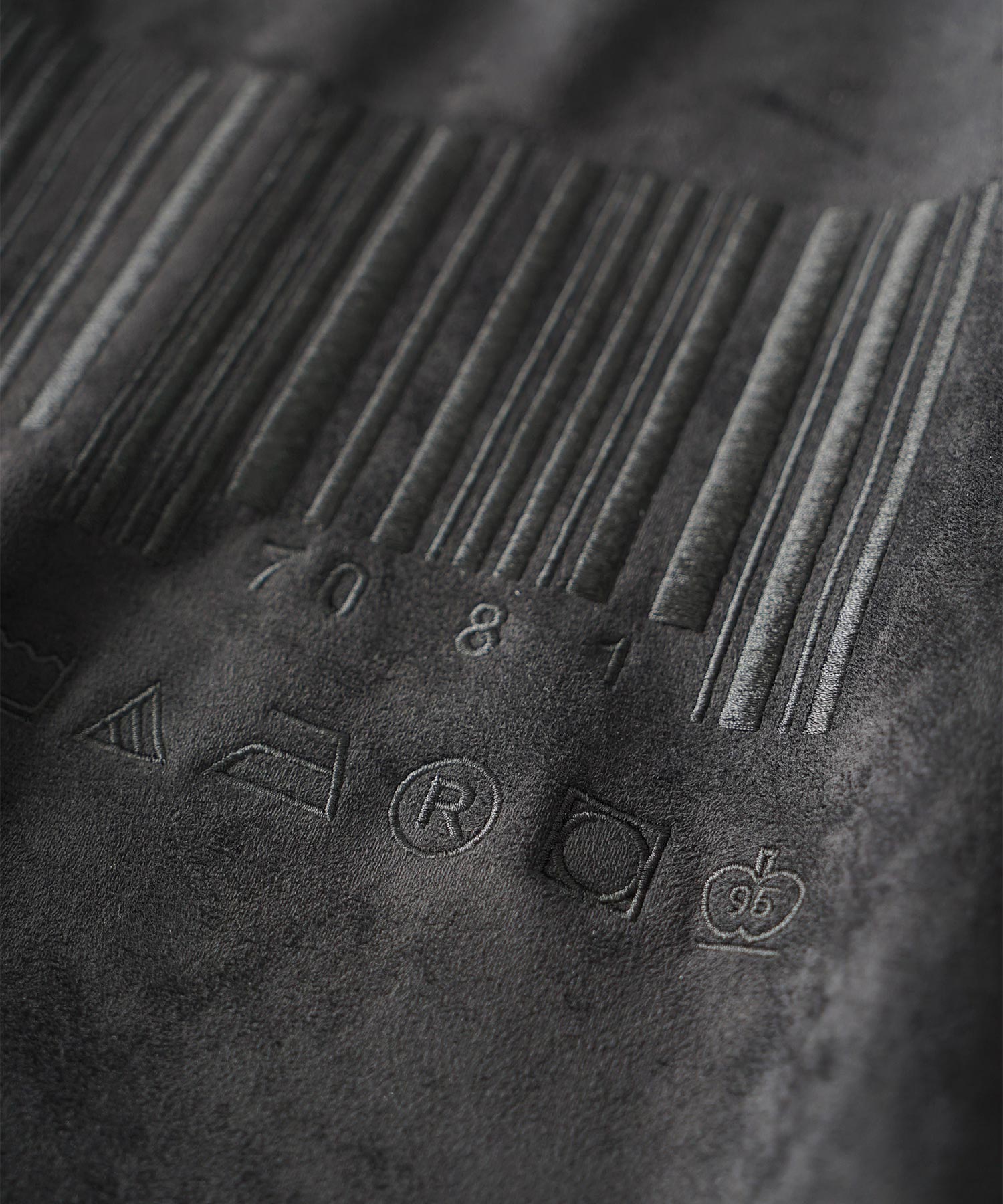 "BARCODE" MICRO SUEDE SWEAT