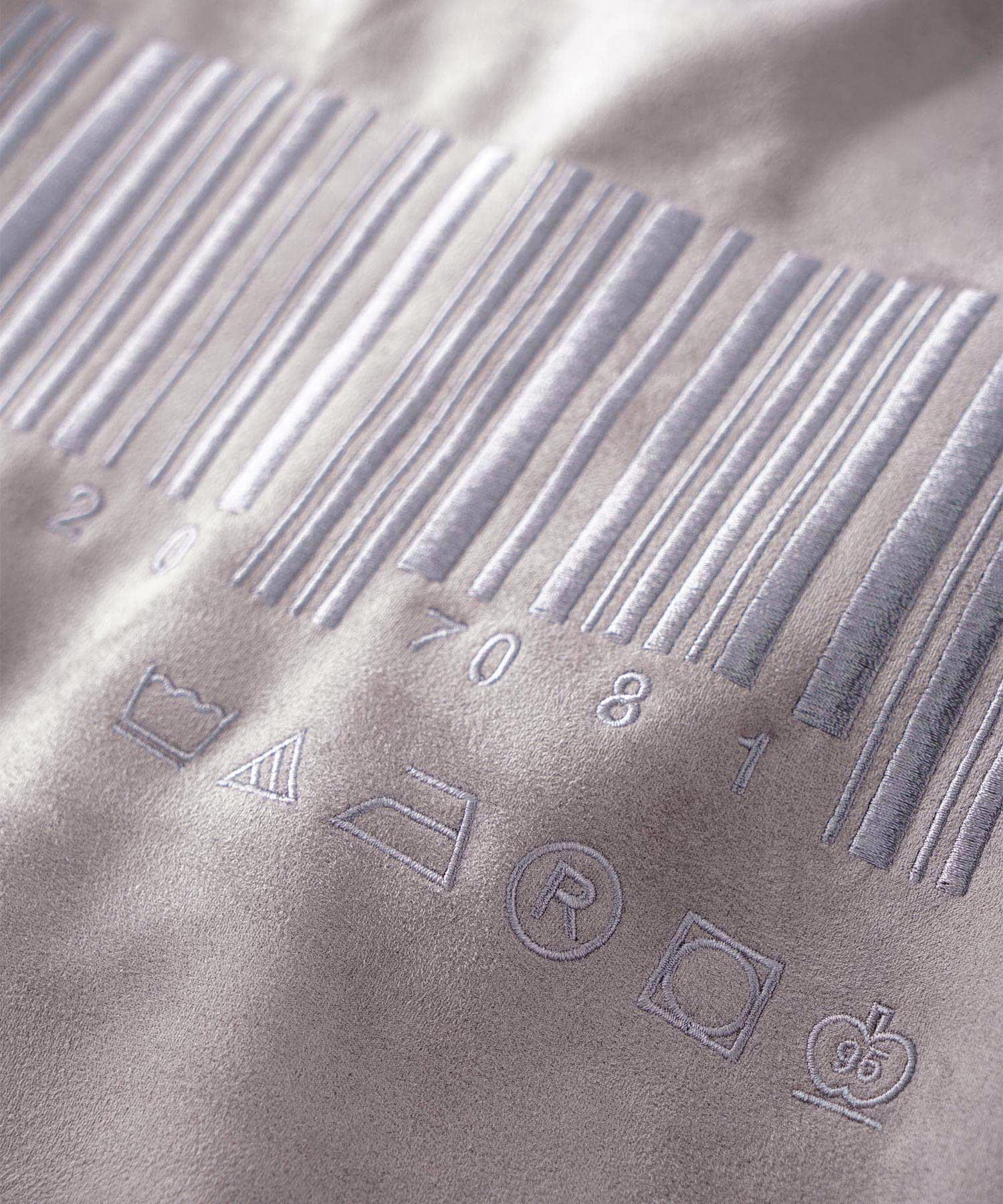 "BARCODE" MICRO SUEDE SWEAT