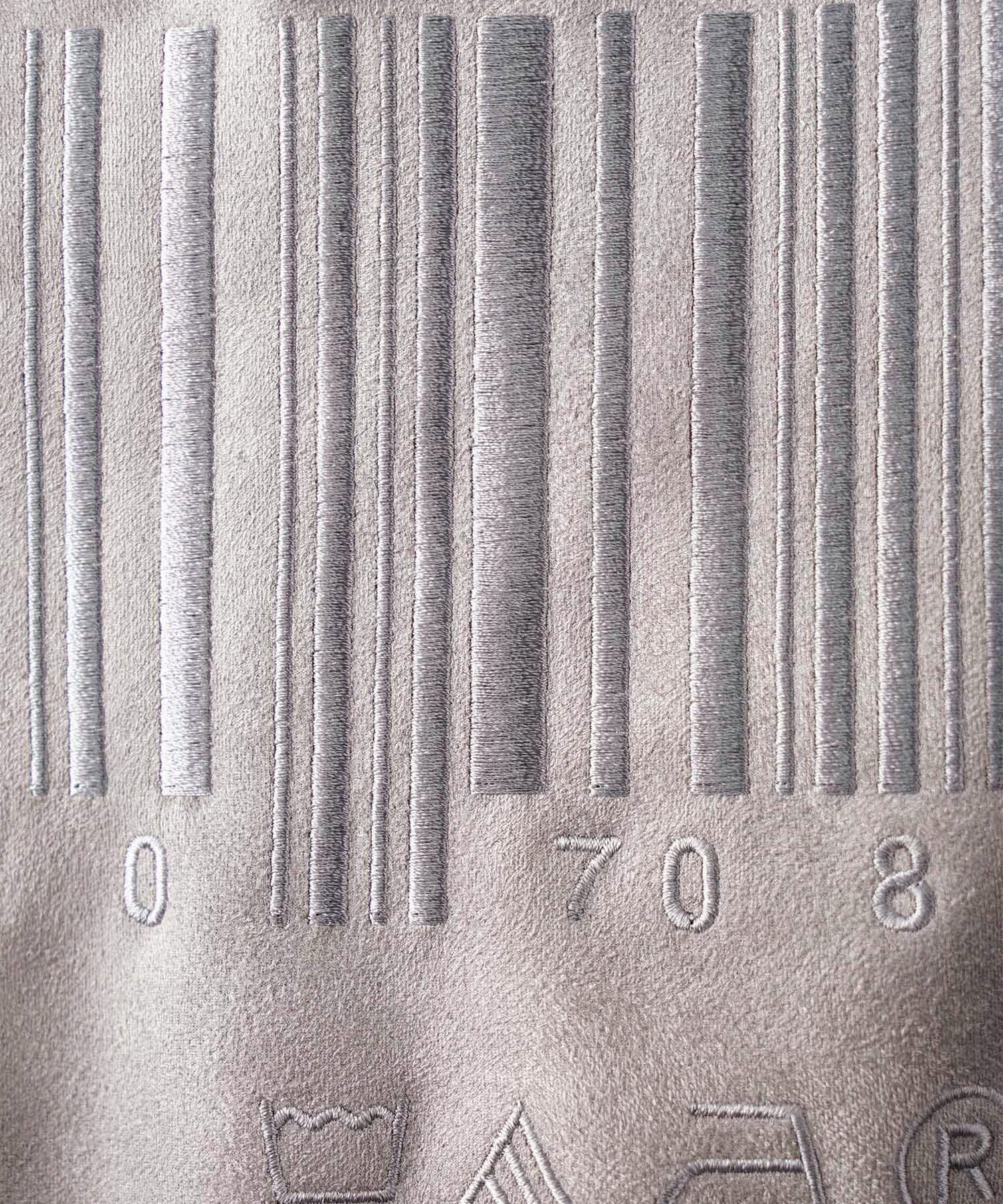 "BARCODE" MICRO SUEDE SWEAT
