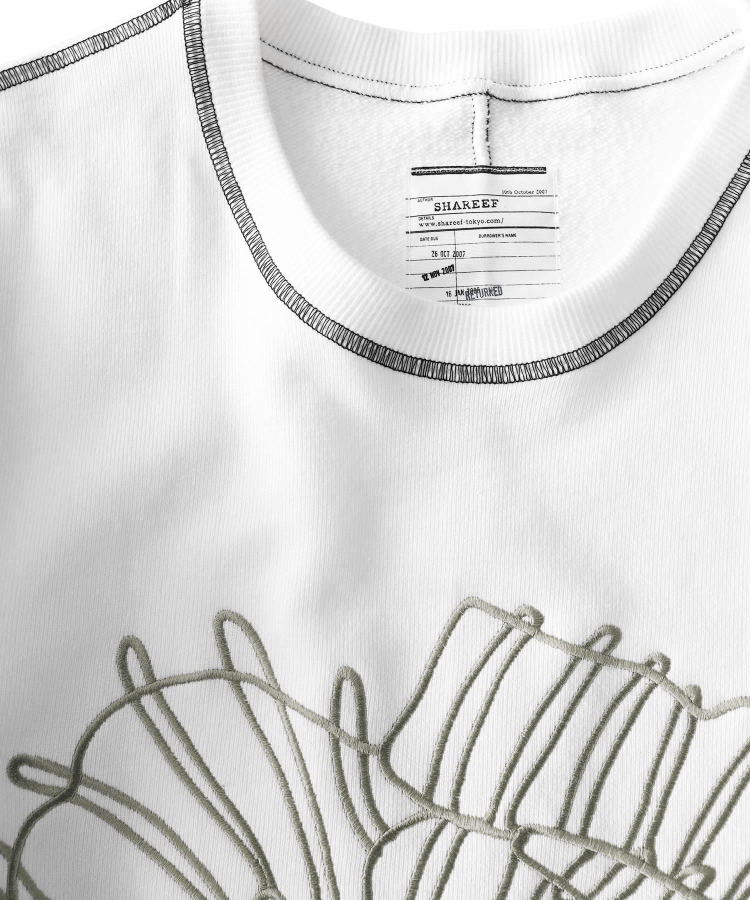 "ABSTRACT FLOWER"emb. BIG SWEAT