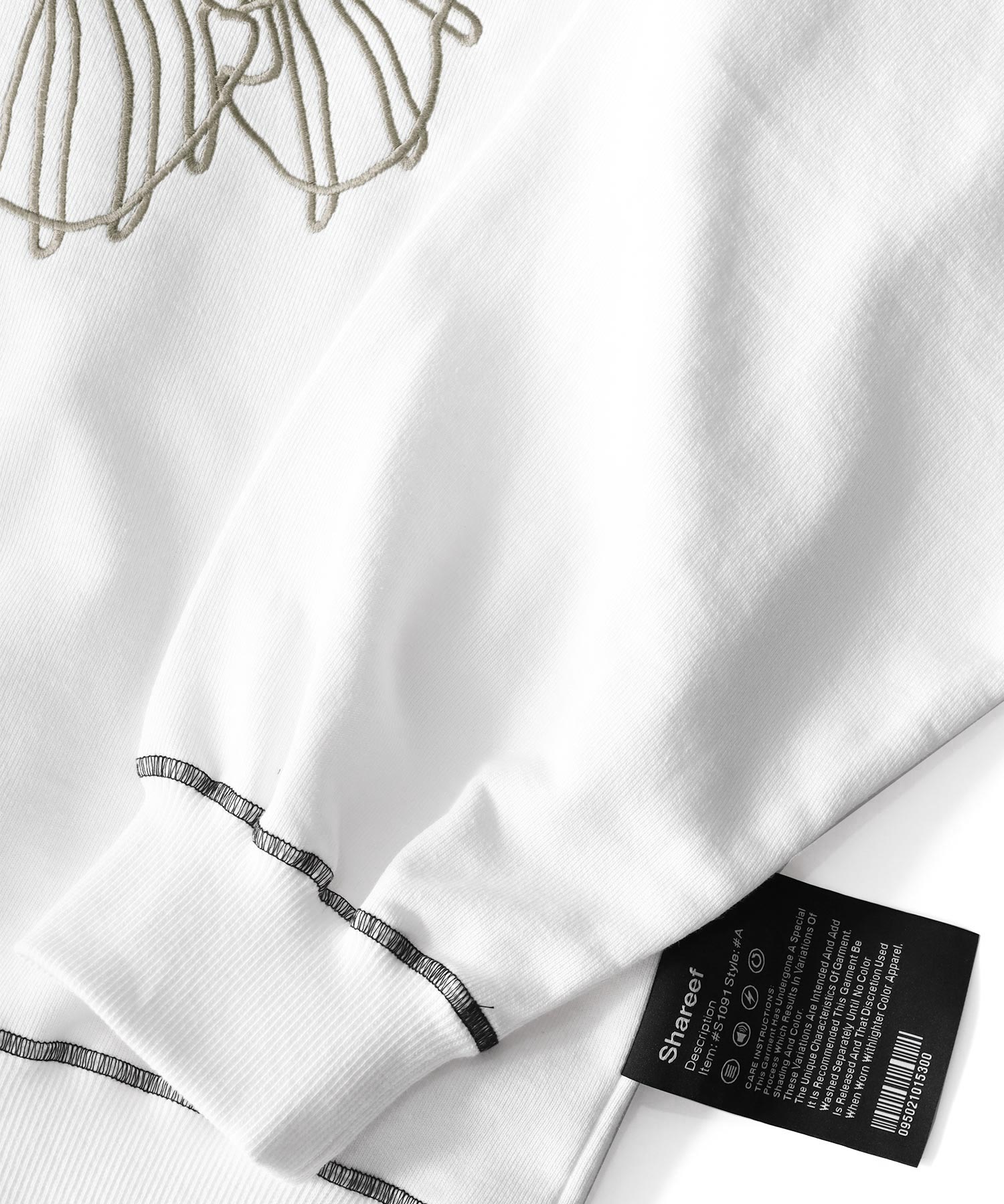 "ABSTRACT FLOWER"emb. BIG SWEAT