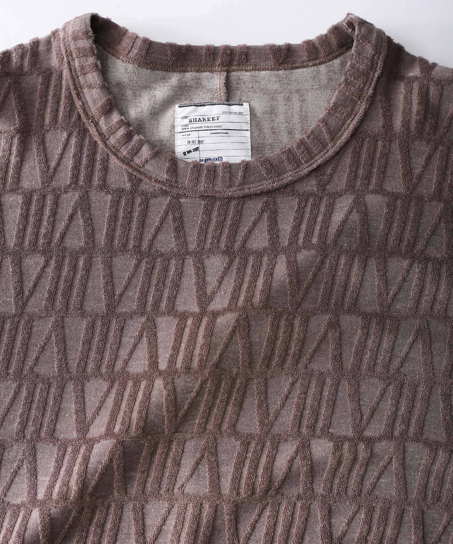 SHAREEF VELVET SHIRT 美品 SHAREEF ONLINE SHOP / VELOUR LOGO JQ L/S PULL OVER